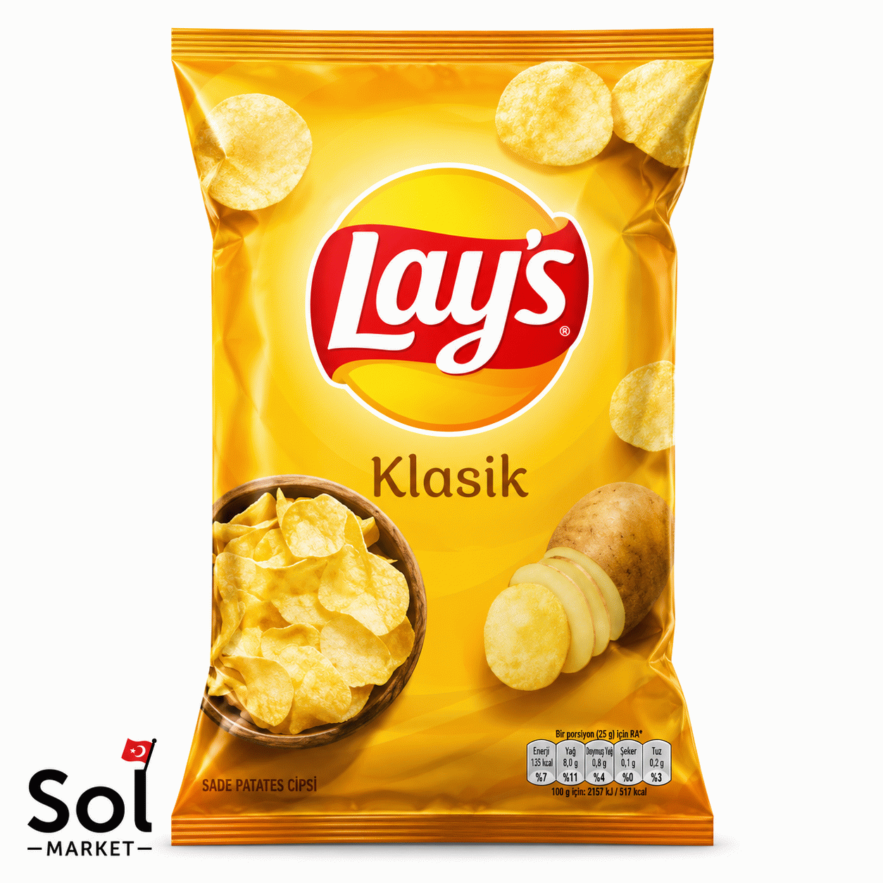 چیپس لیز با طعم کلاسیک Klasik