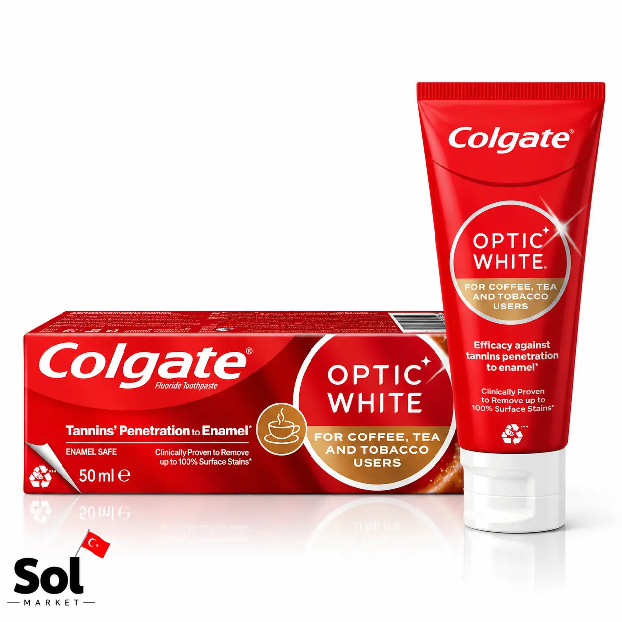 خمیر دندان کلگیت امریکا سری Optic White سفید...