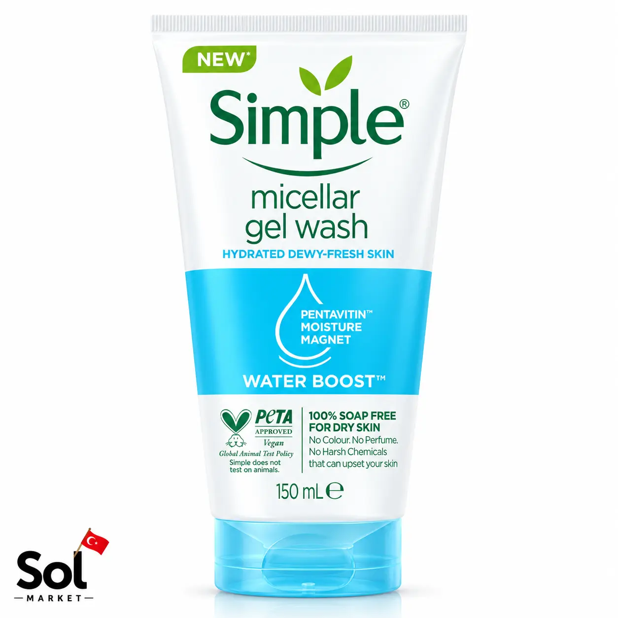 ژل شستشوی صورت سیمپل مناسب برای پوست های خشک سری Micellar Gel Wash حجم ۱۵۰ میل